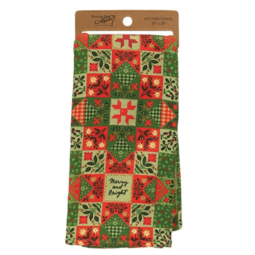 Merry and Bright Patchwork Kitchen Towel