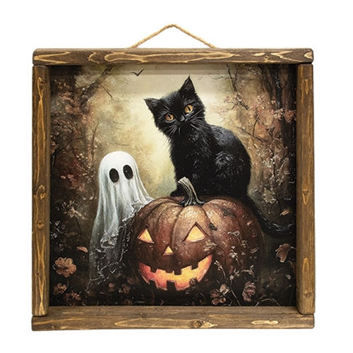 Spooky Midnight Friends Framed Print - 12" Sq.