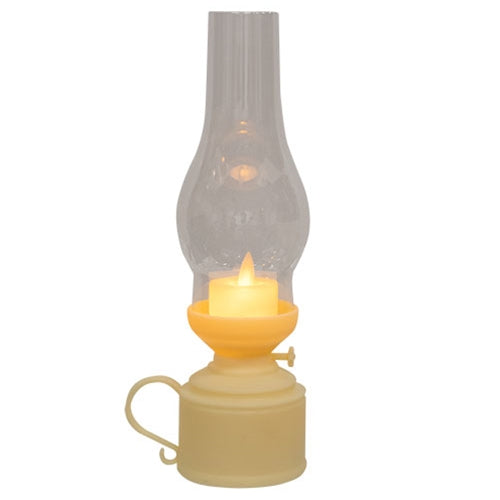Realistic Flickering LED White Tealight Lantern - 9-1/2"H