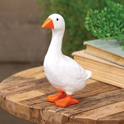 Carved Look Resin Goose - 7"H