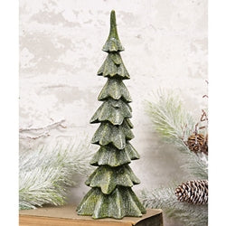 Resin Glittered Christmas Tree - 10"H