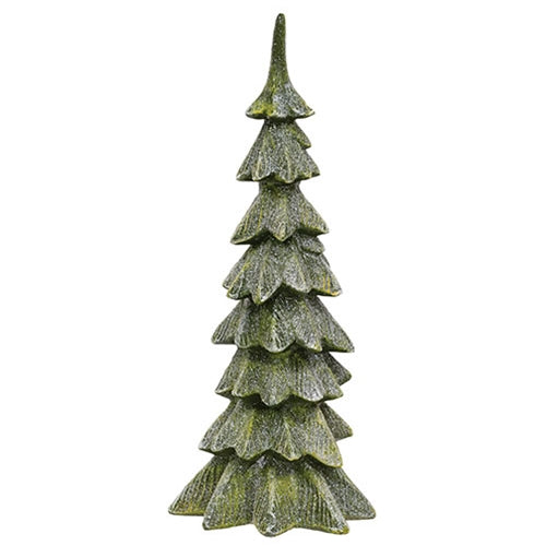 Resin Glittered Christmas Tree - 10"H