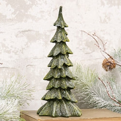 Resin Glittered Christmas Tree - 8"H