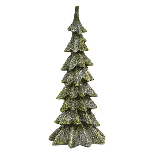 Resin Glittered Christmas Tree - 8"H