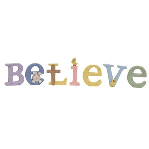 7/Set - Resin Easter Believe Letters