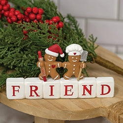 Gingerbread Lane Friend Resin Block