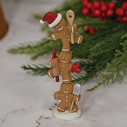 Gingerbread Lane Resin Stacked Gingerbread Men - 4.5"H