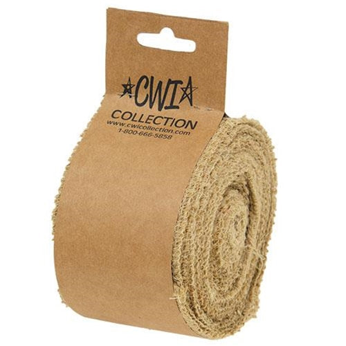Natural Burlap Ribbon 2.5"W x 10 Yards