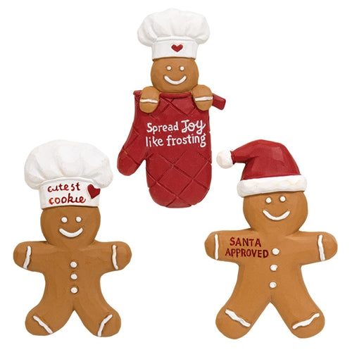 3/Set - Gingerbread Lane Resin Magnets