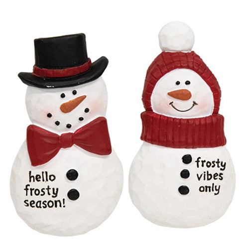 2/Set - Frosty Vibes Resin Snowman Magnets
