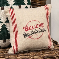 Believe Striped Pillow