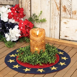 Americana Star Round Mat - 13"