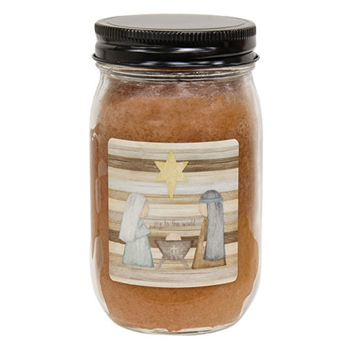 Joy To The World Gingerbread Cookie 12oz. Pint Jar Candle