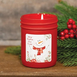 Merry Christmas Snow Friends Hollyberry Jar Candle - 7 oz.