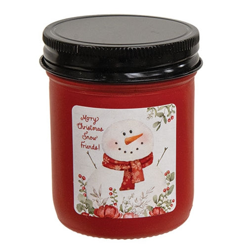 Merry Christmas Snow Friends Hollyberry Jar Candle - 7 oz.