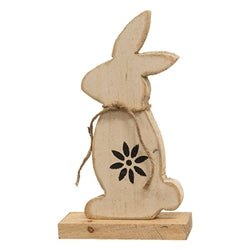 Rustic Wood Standing Silhouette Bunny 10.5" 3 Asstd.