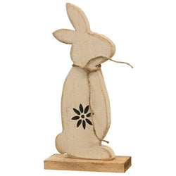 Rustic Wood Standing Silhouette Bunny 12.75" 3 Asstd.