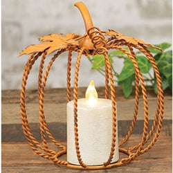 Orange Twisted Metal Pumpkin - 6.5"x7"