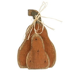Rustic Wood Layered Tall Pumpkin Sitter - 9.5"H - 2 Asstd.