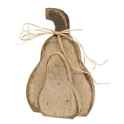 Rustic Wood Layered Tall Pumpkin Sitter - 9.5"H - 2 Asstd.