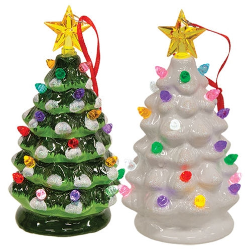 LED Resin Christmas Tree Ornament 2 Asstd.