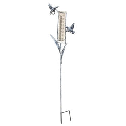 Distressed Metal Garden Friend Rain Gauge Yard Stake - 38"H - 3 Asstd.