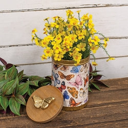 Inspirational Butterflies Canister With Lid - 5.25"x7.25"H