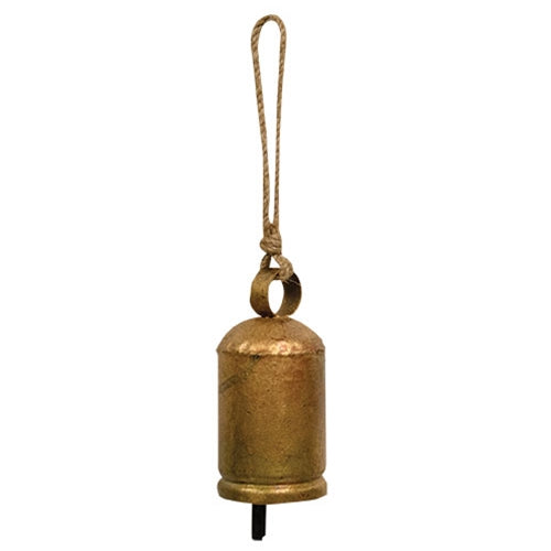 Distressed Golden Bell Ornament - 4-1/4 In H