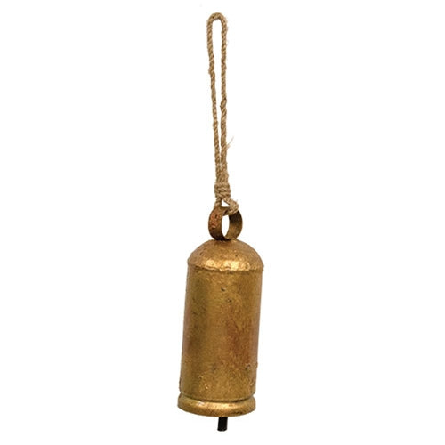 Distressed Golden Bell Ornament - 6 In H