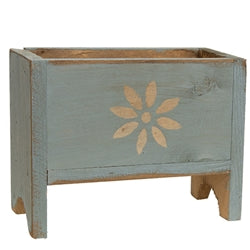 Rustic Wood Deco Daisy Planter Bin - 4 Asstd.