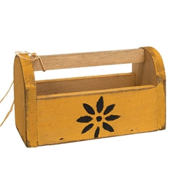 Rustic Wood Deco Daisy Flower Tote - 4 Asstd.