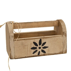 Rustic Wood Deco Daisy Flower Tote - 4 Asstd.