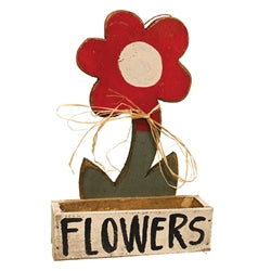 Rustic Wood Large Flower Planter - 4 Asstd.