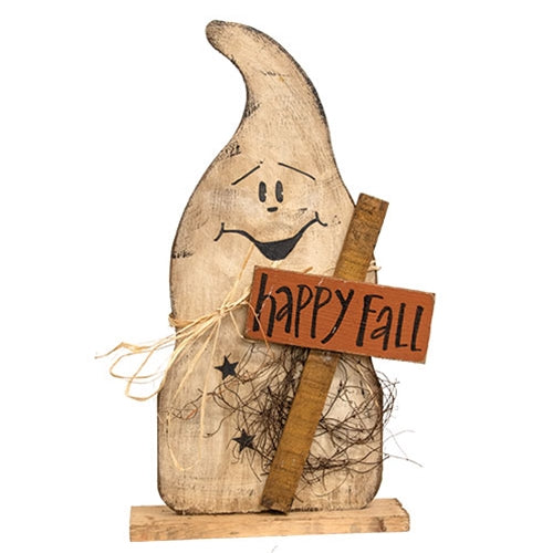 Rustic Wood Happy Fall Ghost on Base - 24.75"H