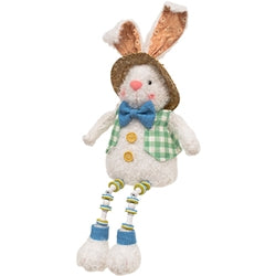 Stuffed Dangle Legged Boy or Girl Bunny Sitter 2 Asstd.