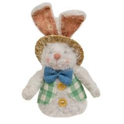 Fuzzy Dressed Up Easter Bunny Ornament 2 Asstd.