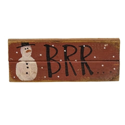 Winter Words Hanging Snowman Lath Sign - 7.75"x3" - 3 Asstd.