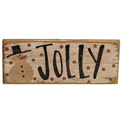 Winter Words Hanging Snowman Lath Sign - 7.75"x3" - 3 Asstd.