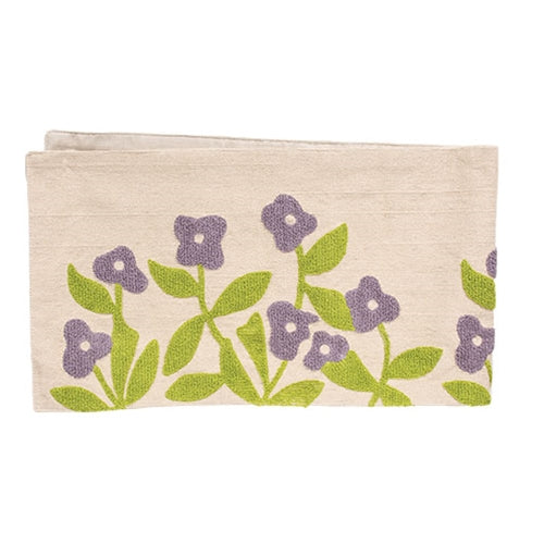 Knit Violets Table Runner - 48"L x 13.5"H