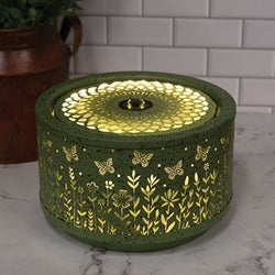 Sage Patina Butterflies & Flowers Lighted Fountain
