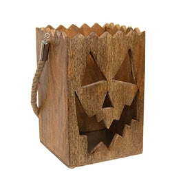 3/Set - Wooden Jack O Lantern Luminaries