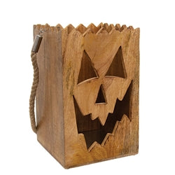 3/Set - Wooden Jack O Lantern Luminaries