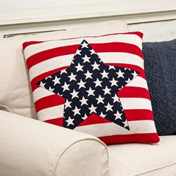 Americana Star Decorative Pillow 18"
