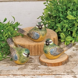 Resin Watercolor Bluebird - 3.5"L x 2.5"H - 3 Asstd.