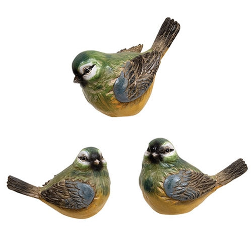 Resin Watercolor Bluebird - 3.5"L x 2.5"H - 3 Asstd.