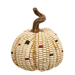 Resin Harvest Corn Pumpkin with Curly Stem - 3 Asstd.