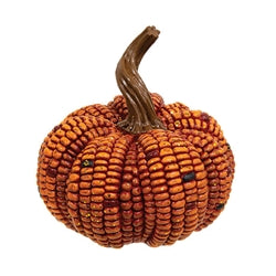 Resin Harvest Corn Pumpkin with Curly Stem - 3 Asstd.
