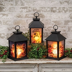 LED Fireglow Christmas Wonderland Lantern - 10"H - 3 Asstd.
