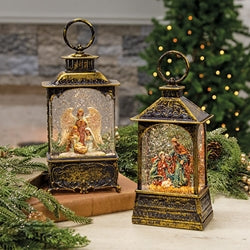 Nativity Spinning Water Globe Lantern - 2 Asstd.