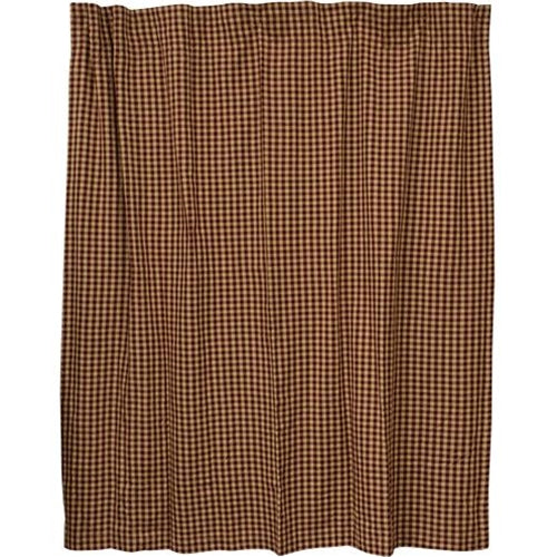 Burgundy Check Shower Curtain